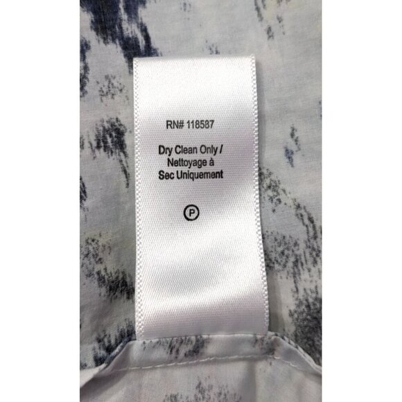 JASON WU 100% Cotton Blurred Magnolia Sleeveless Peplum Tie Blouse Size 0 - Picture 5 of 8